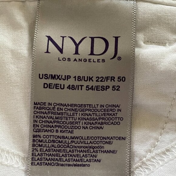NYDJ Christy White Bermuda Shorts Size 18 - Picture 6 of 6